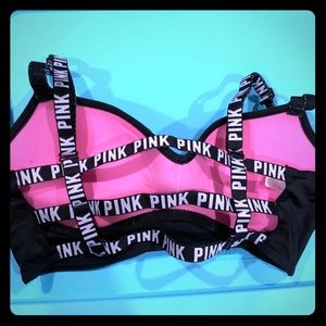 Black Victoria’s Secret Pink sports bra